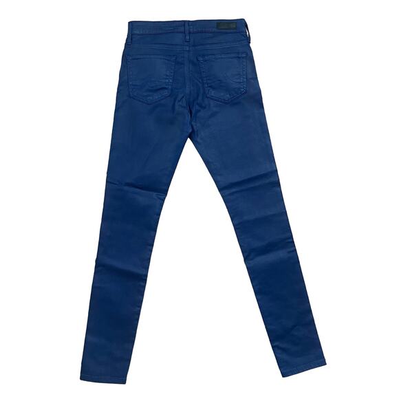 AG Womens Farrah Skinny Fit Jeans Blue Leather Size 25 - Picture 6 of 9